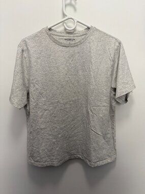 Abercrombie & Fitch A&F Essentials Curve Love Tee Grey Short Sleeve Women's Sz L